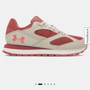 Under Armour Red and Cream Athletic Shoes